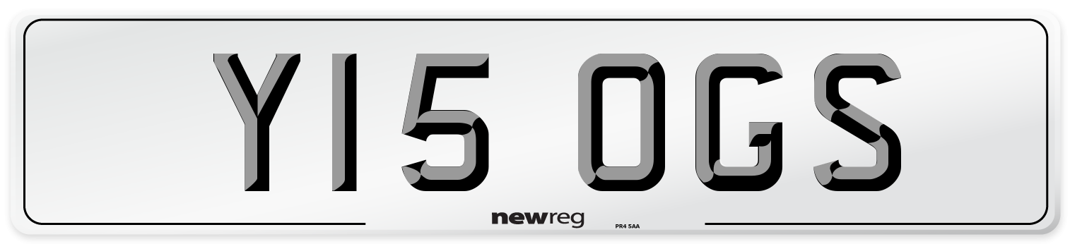 Y15 OGS Number Plate from New Reg